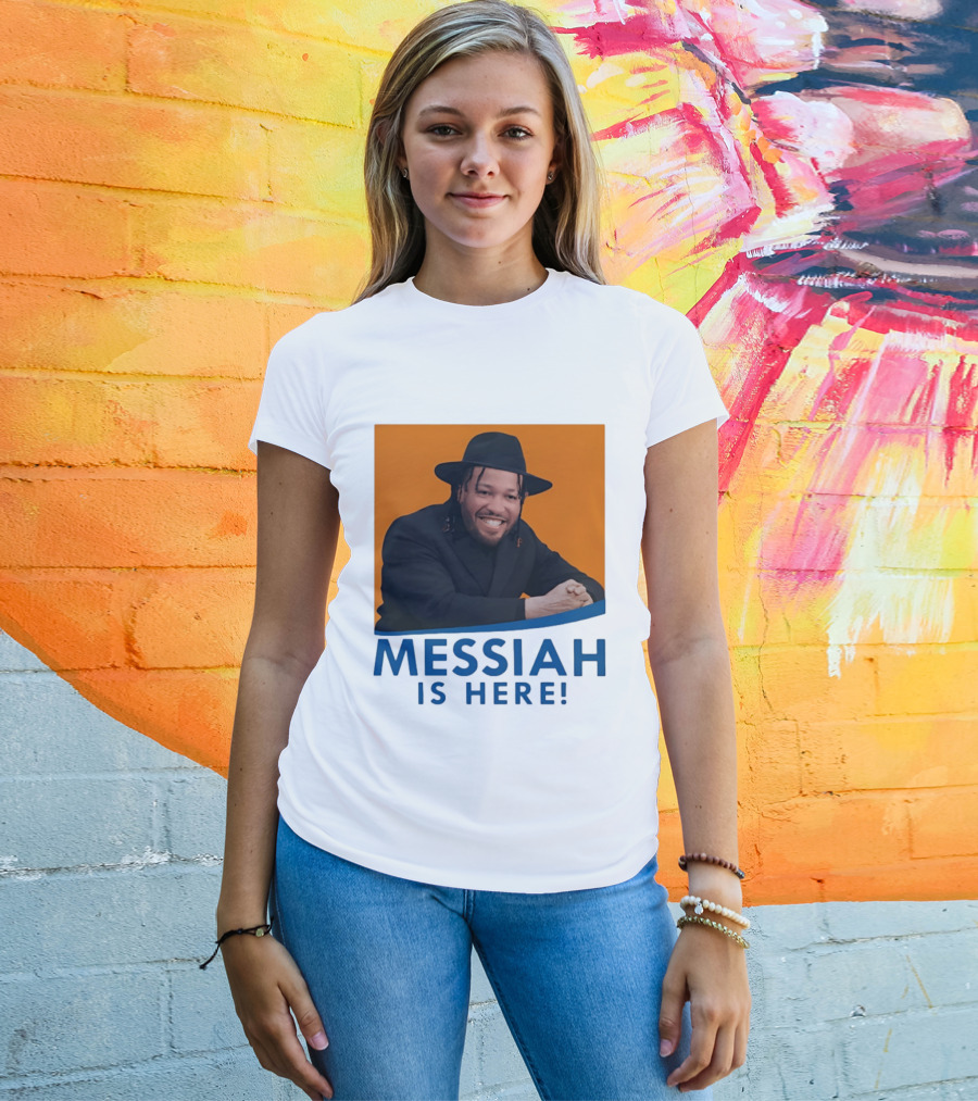 Jalen Brunson Nissim Black New York Knicks Messiah Is Here T-Shirt