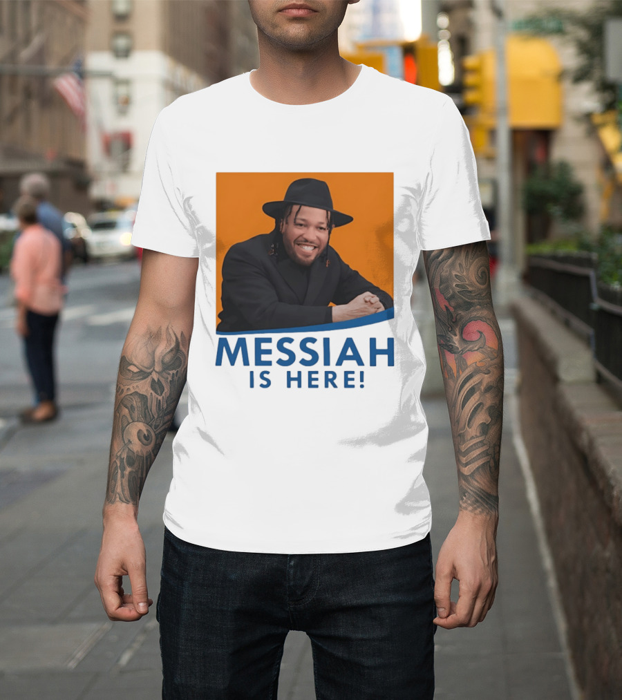 Jalen Brunson Nissim Black New York Knicks Messiah Is Here T-Shirt