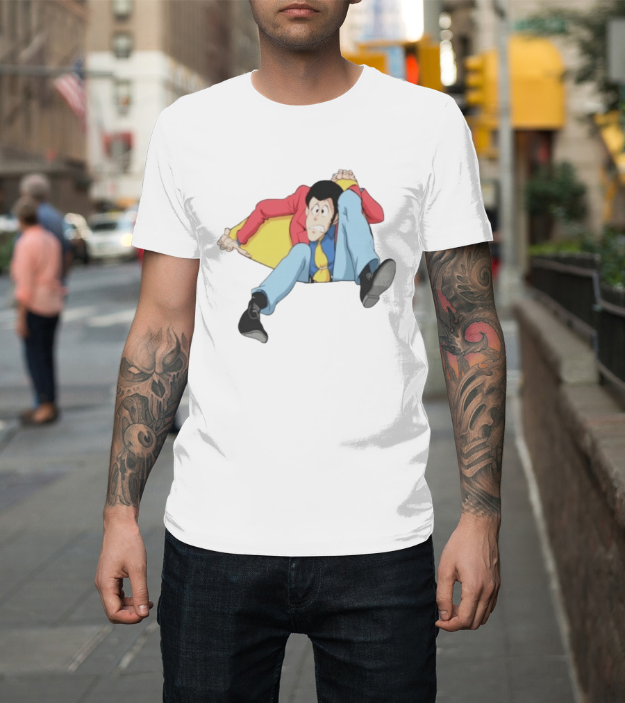 Lupin III Character In Red Jacket And Blue Pants T-Shirt