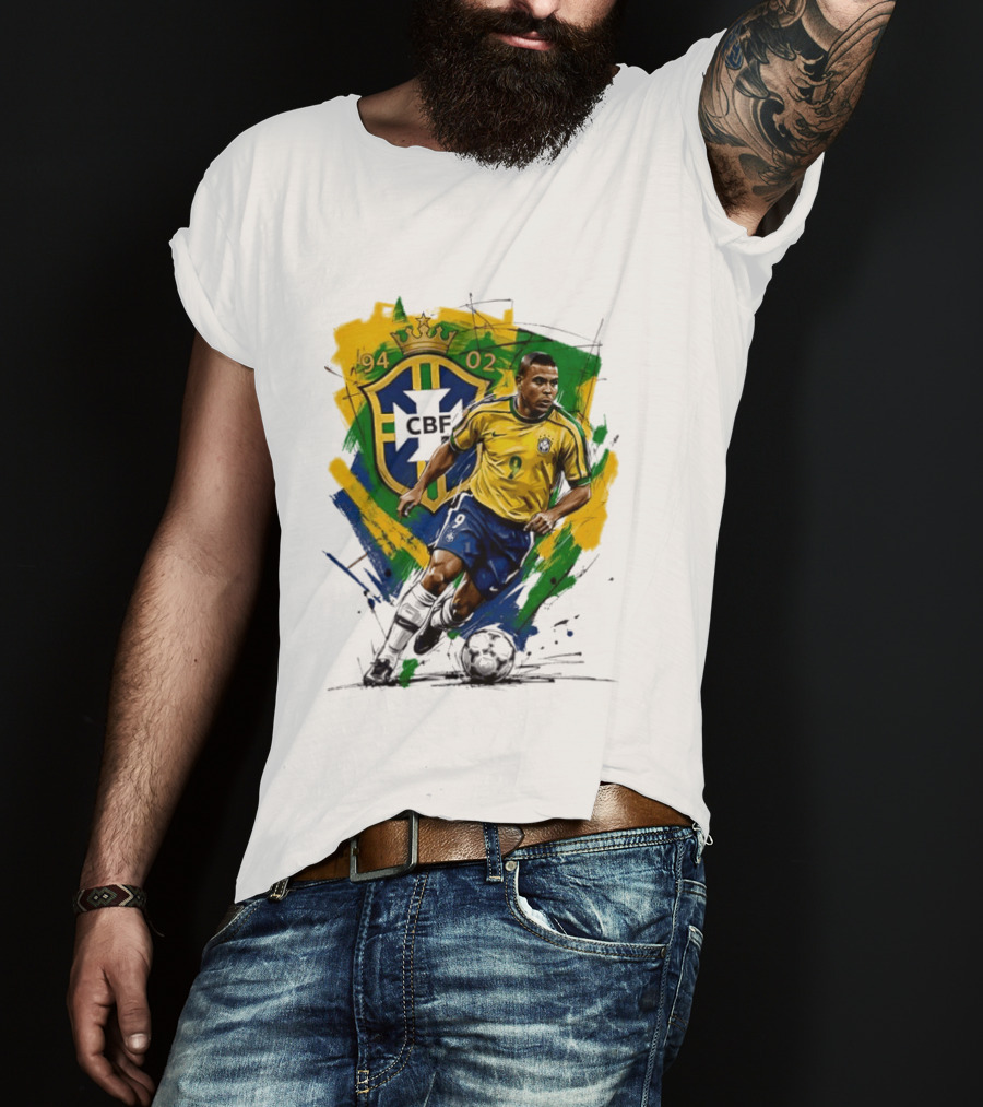 Ronaldo Nazario Brazil 1994 2002 CBF World Cup Legends T-Shirt