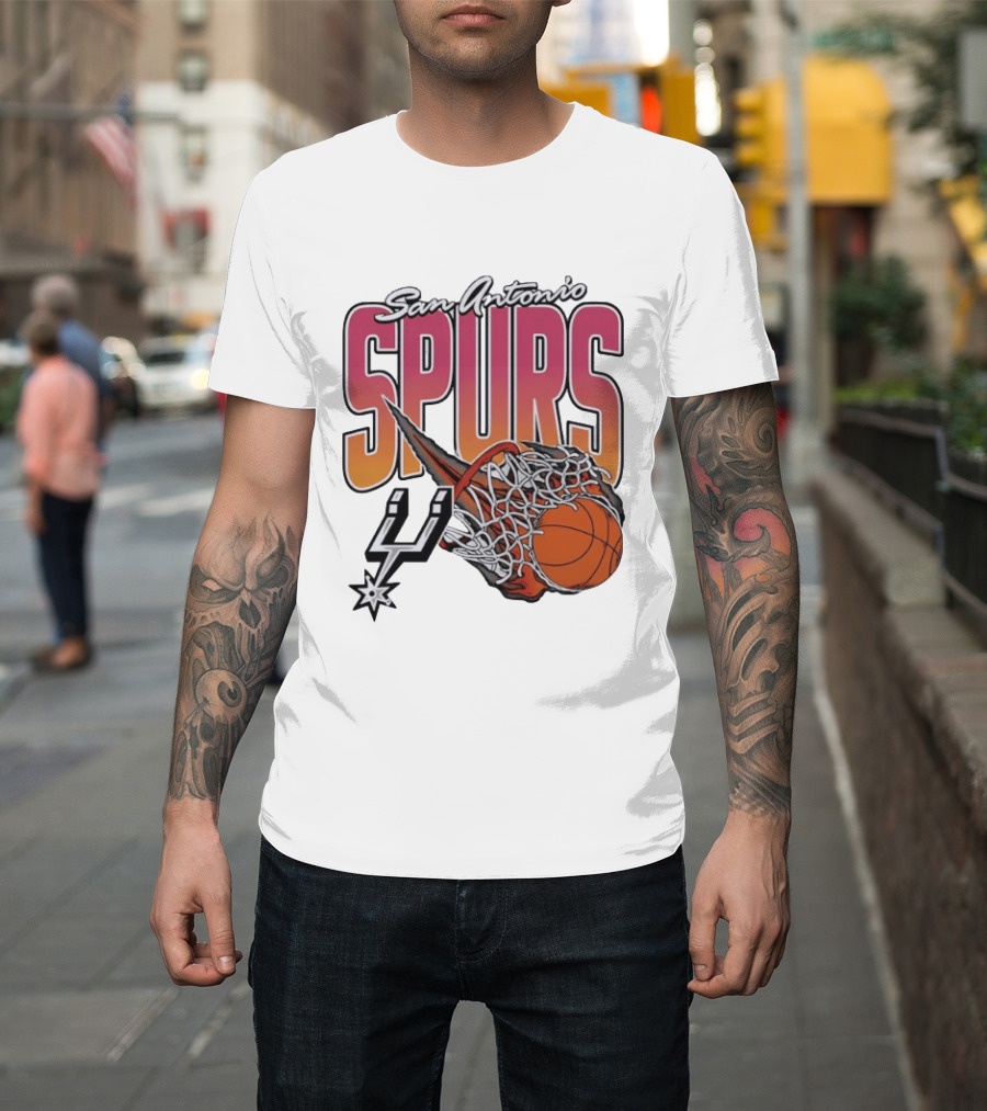 San Antonio Spurs Teal Basketball Explosion T-Shirt
