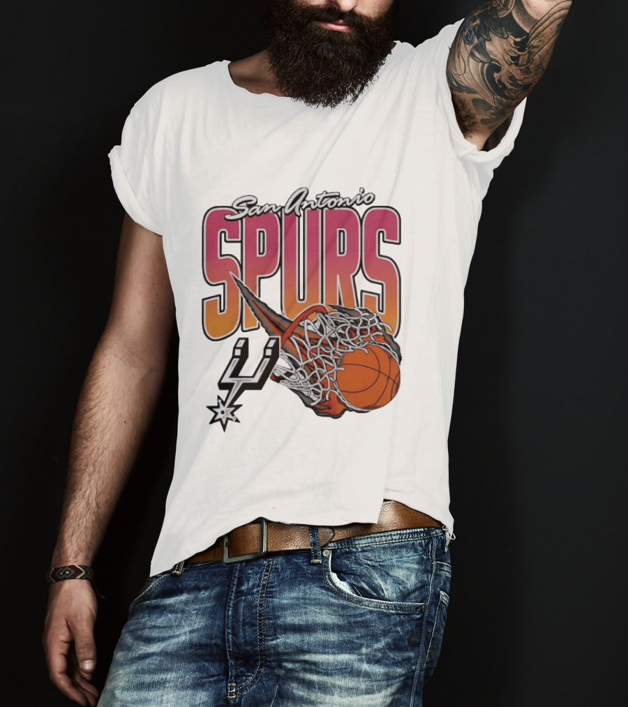 San Antonio Spurs Teal Basketball Explosion T-Shirt