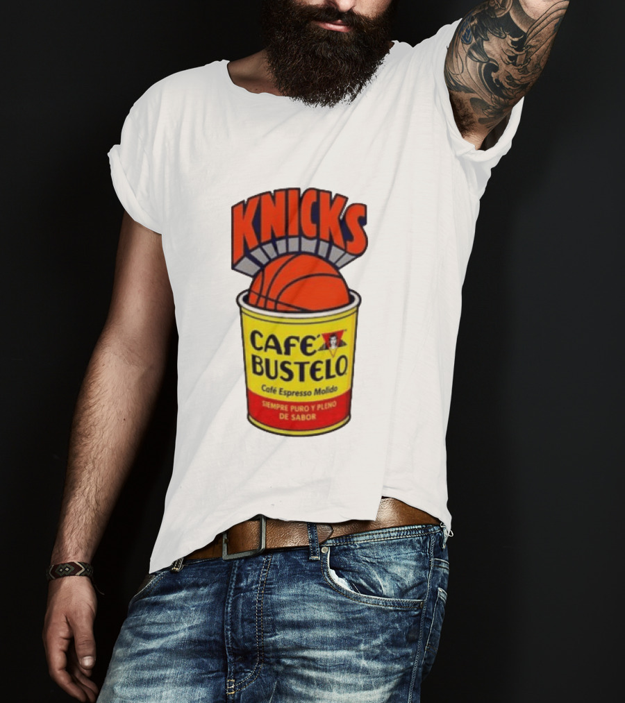 New York Knicks Cafe Bustelo Espresso Molido Basketball NBA T-Shirt