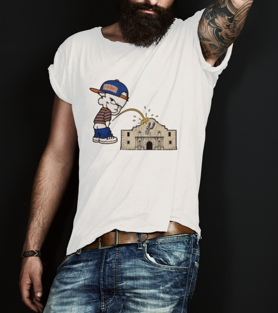 New York Knicks Pissing On San Antonio Spurs The Alamo NBA Rivalry T-Shirt