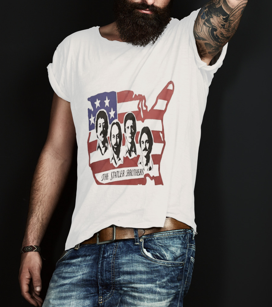 The Statler Brothers USA Map American Flag Country Music Band T-Shirt