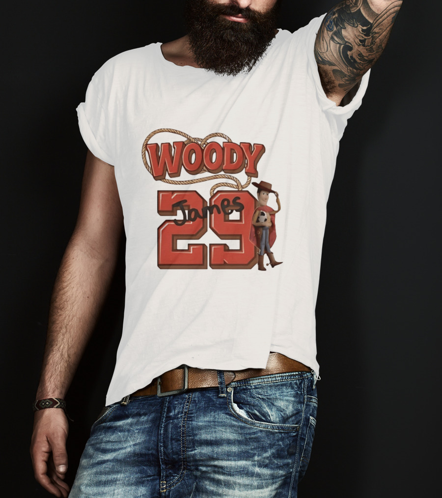 Woody James 29 Toy Story Sheriff Cowboy T-Shirt