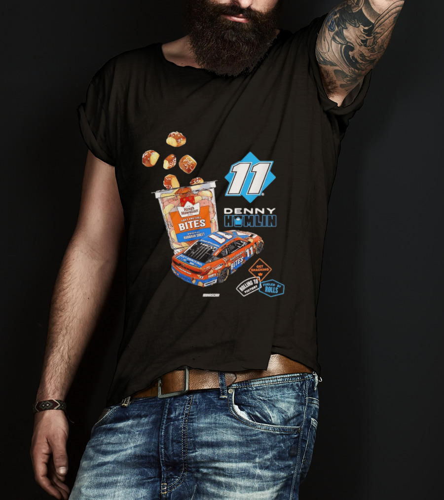 Denny Hamlin 11 Kings Hawaiian Soft Pretzel Bites Joe Gibbs Racing NASCAR T-Shirt