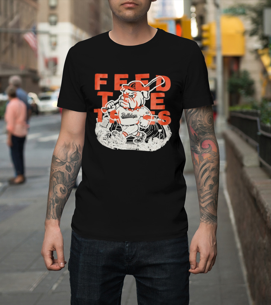 Feed The Tates Georgia Bulldogs Sanford Stadium Baseball T-Shirt