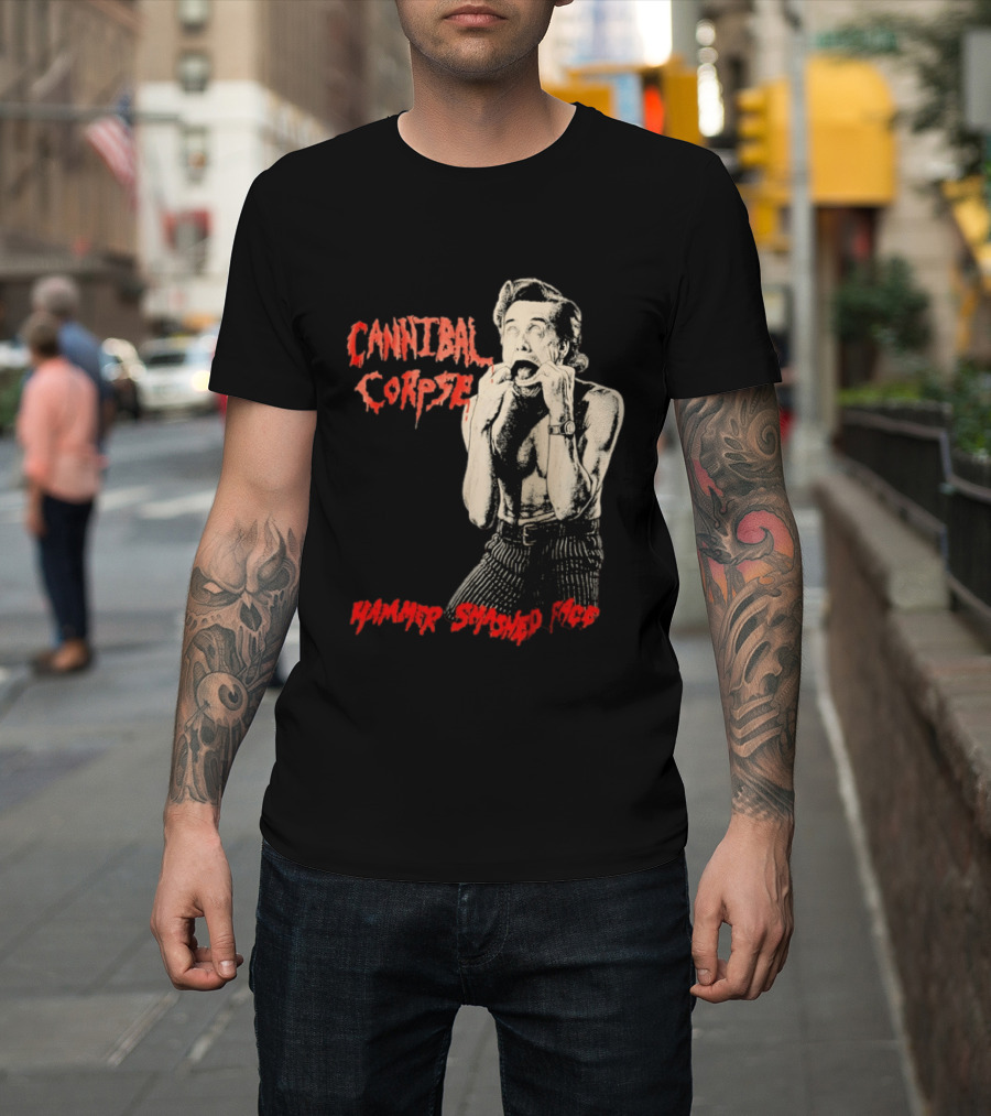 Cannibal Corpse Hammer Smashed Face Jim Carrey Ace Ventura Metal Music Band T-Shirt