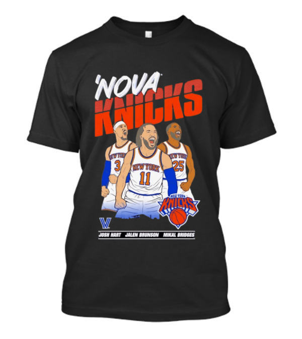 Nova Knicks Josh Hart Jalen Brunson Mikal Bridges New York NBA Basketball T-Shirt