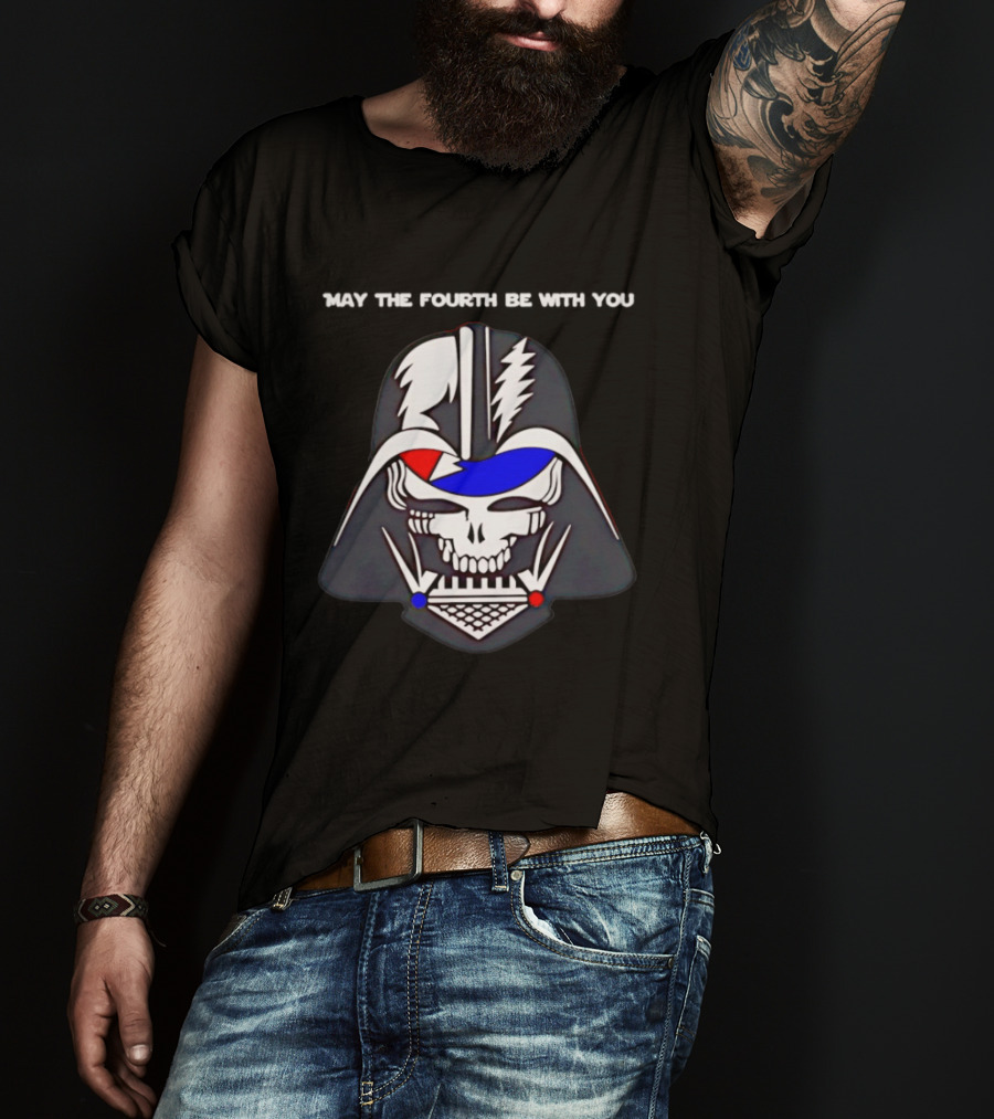 May The Fourth Be With You Darth Vader Grateful Dead Mashup T-Shirt