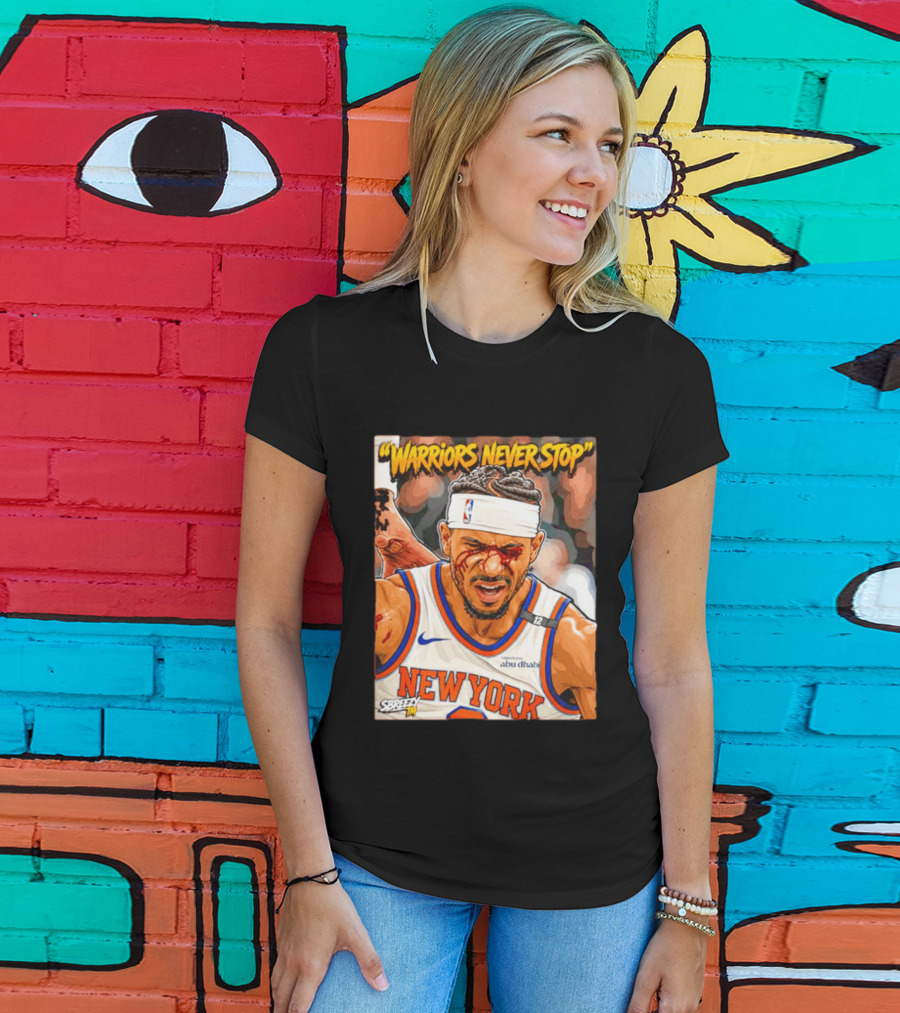 New York Knicks Josh Hart Warriors Never Stop Abu Dhabi Experience T-Shirt