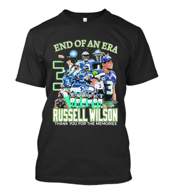 Russell Wilson Seattle Seahawks End Of An Era Thank You For The Memories T-Shirt