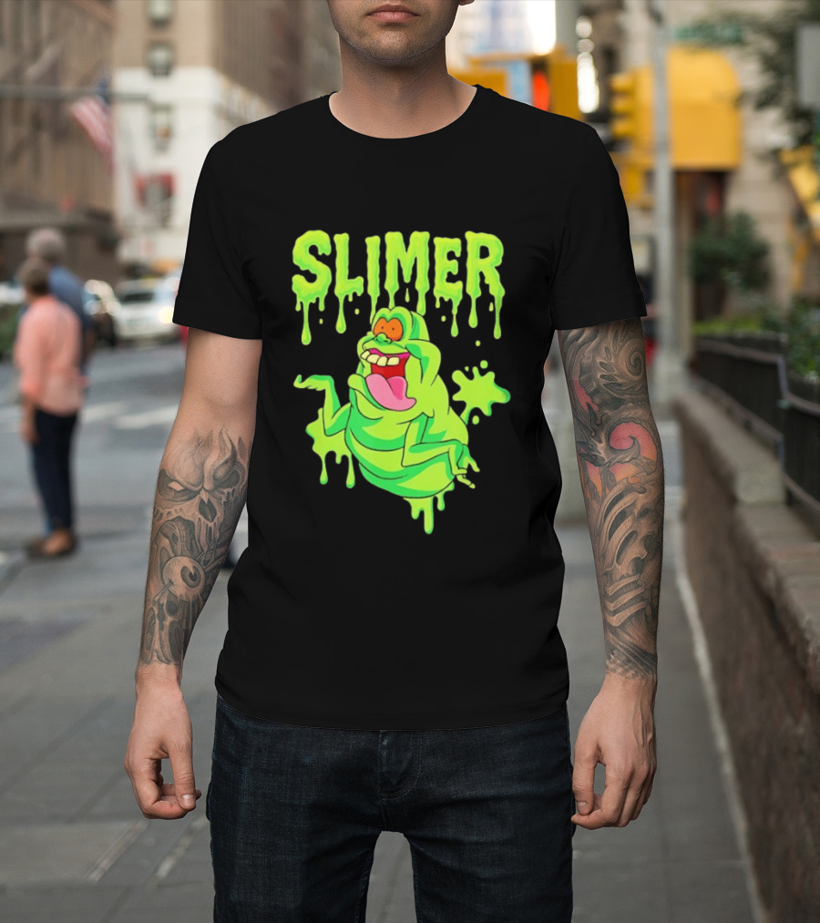 Ghostbusters Slimer Green Ectoplasm Dripping Slime T-Shirt