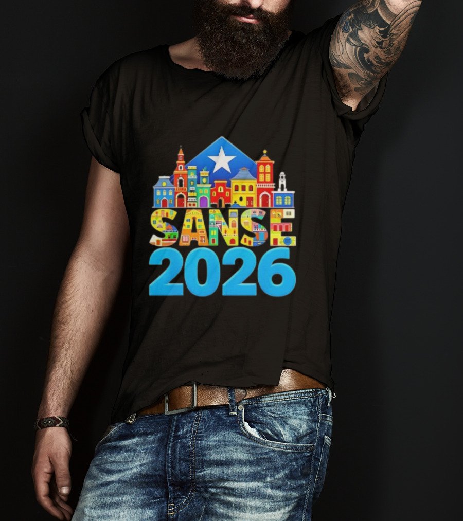 Sanse 2026 Balcones De Cora San Sebastian Festival San Juan T-Shirt
