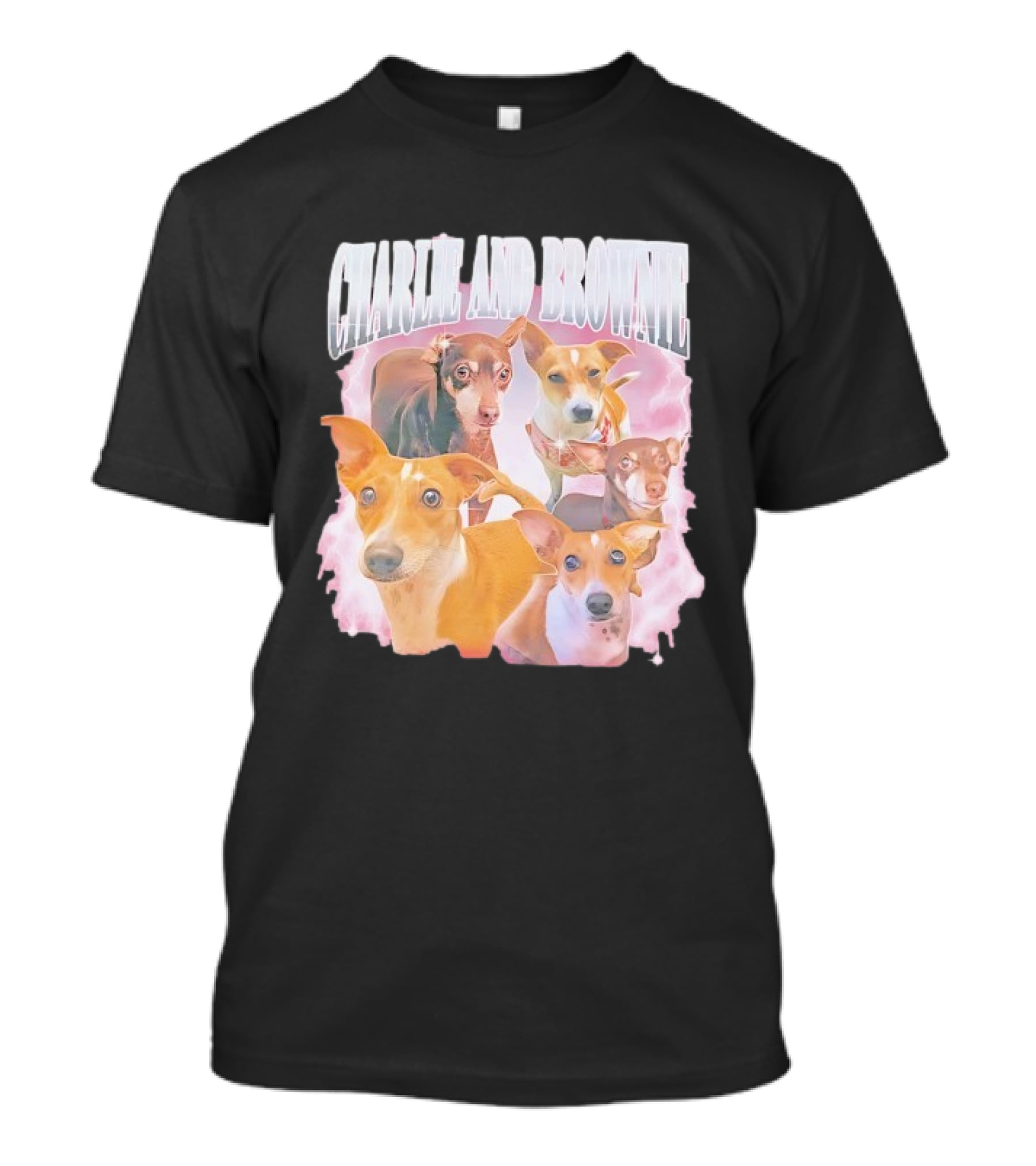 Charlie And Brownie Cute Dog Compilation T-Shirt