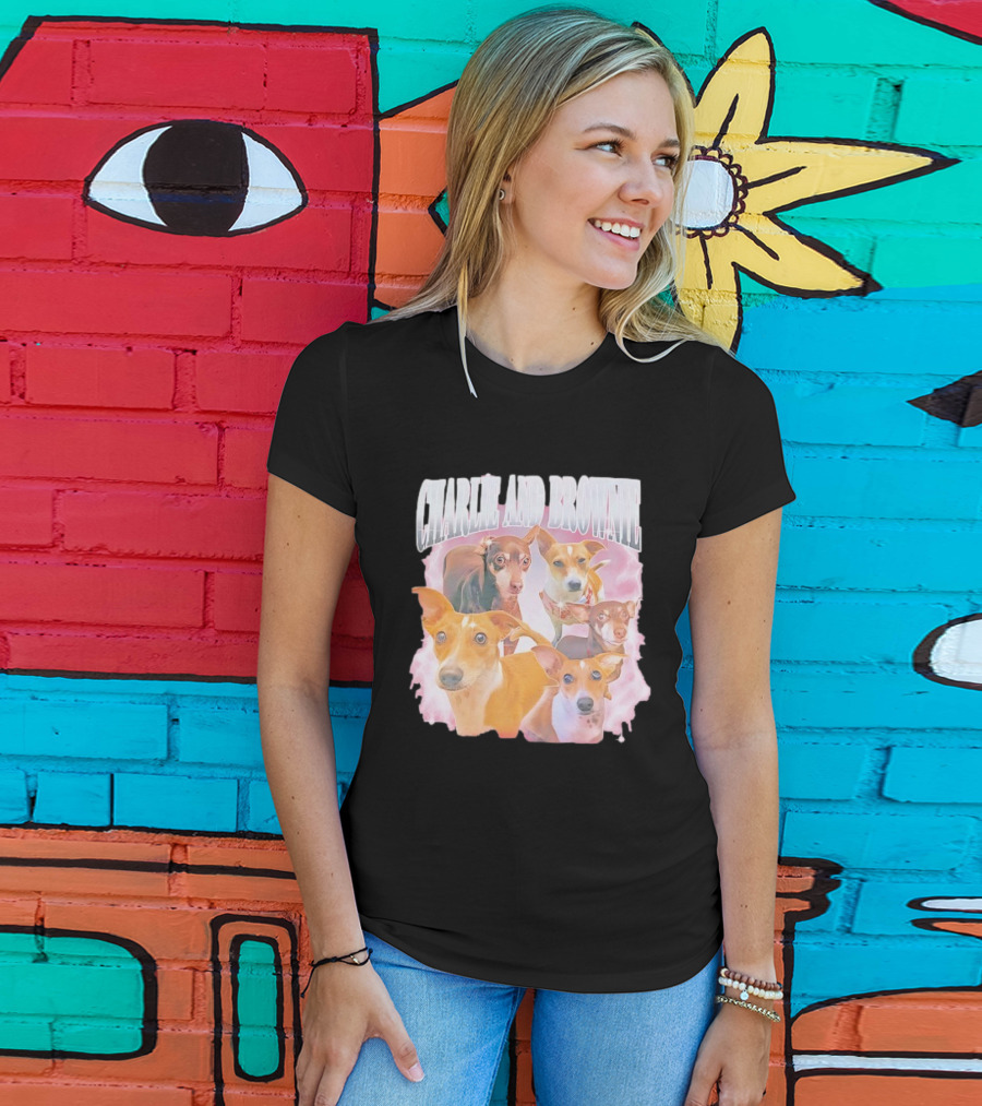 Charlie And Brownie Cute Dog Compilation T-Shirt