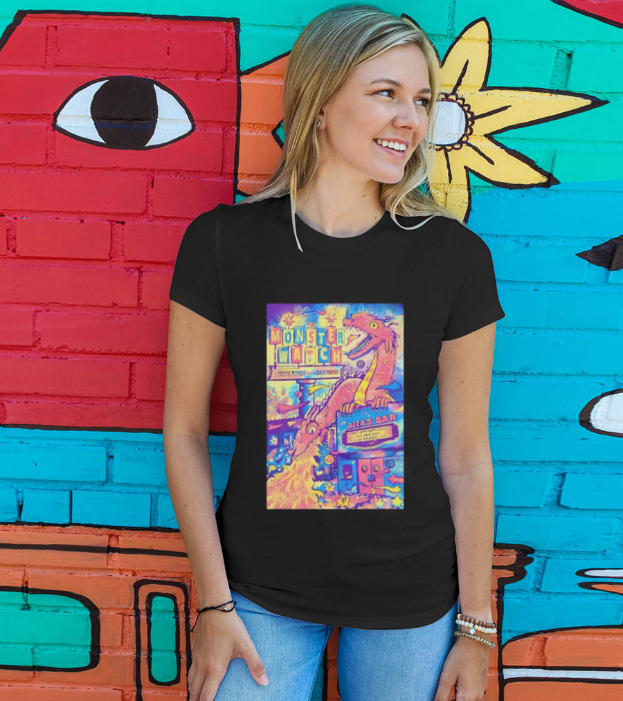 Monster Featuring Lucus Bogus And Sale Fuegos At Alex's Bar Long Beach CA Dec 21 2025 With Psychedelic Dragon Art T-Shirt