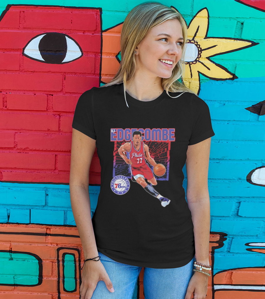 VJ Edgecombe Philadelphia 76ers NBA Phila 77 Basketball Player T-Shirt