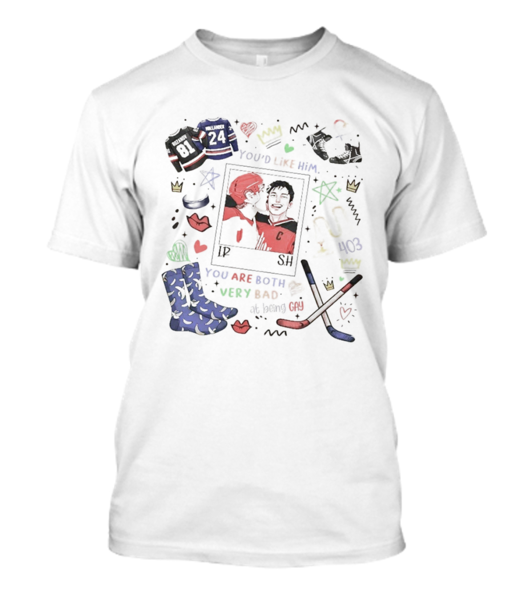 Ilya Rozanov Shane Hollander Hockey You'd Like Him You Are Both Very Bad T-Shirt