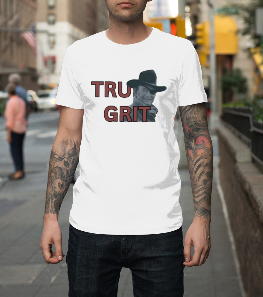 True Grit Marshal Reuben J. Cogburn Cowboy Movie Icon T-Shirt