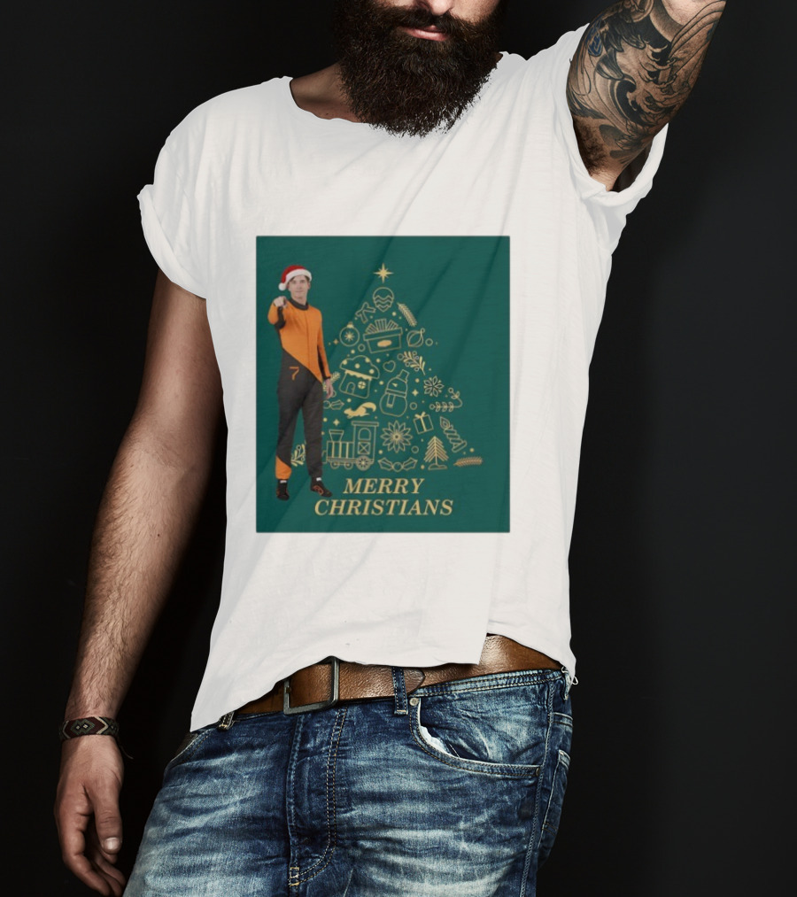 Christian Lundgaard Merry Christians Formula 1 Christmas Green T-Shirt
