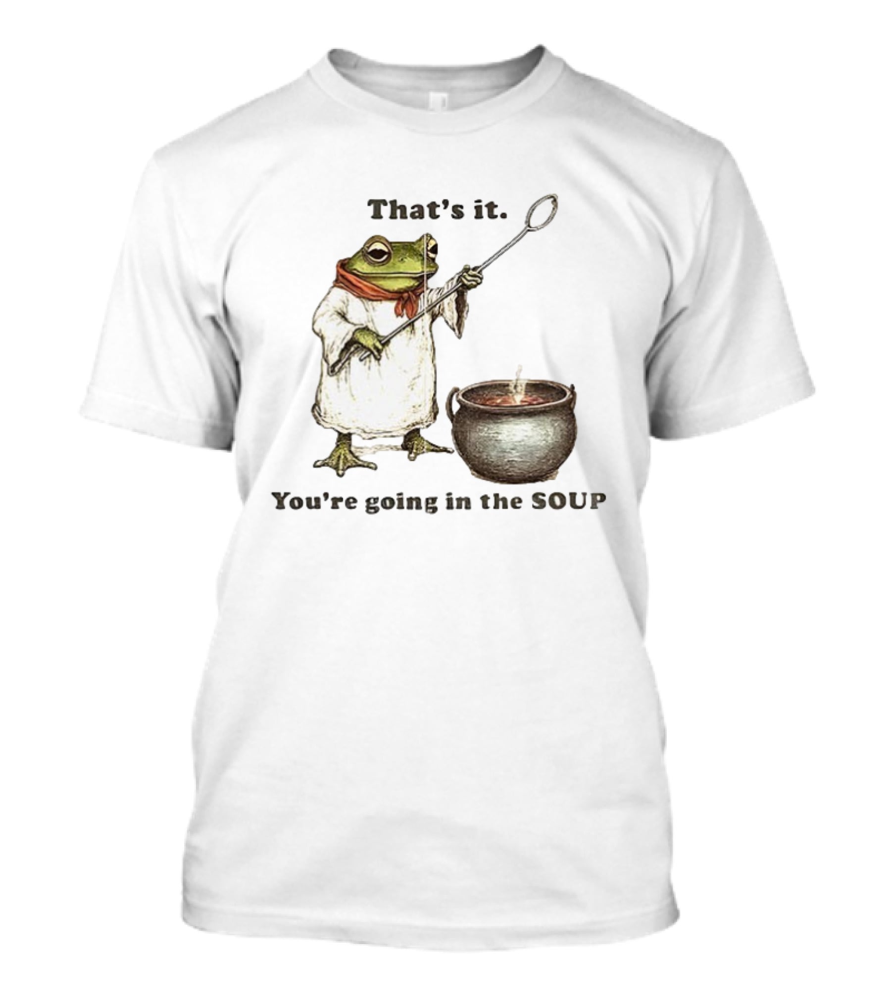 Weirdcore Meme Frog That's It You're Going In The Soup Nostalgic Aesthetic T-Shirt