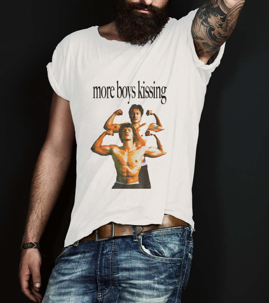 Heated Rivalry More Boys Kissing Muscle Flexing Duo T-Shirt