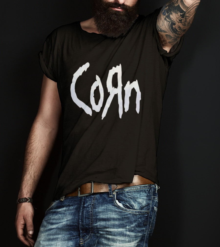 Corn Style Korn Band Font T-Shirt