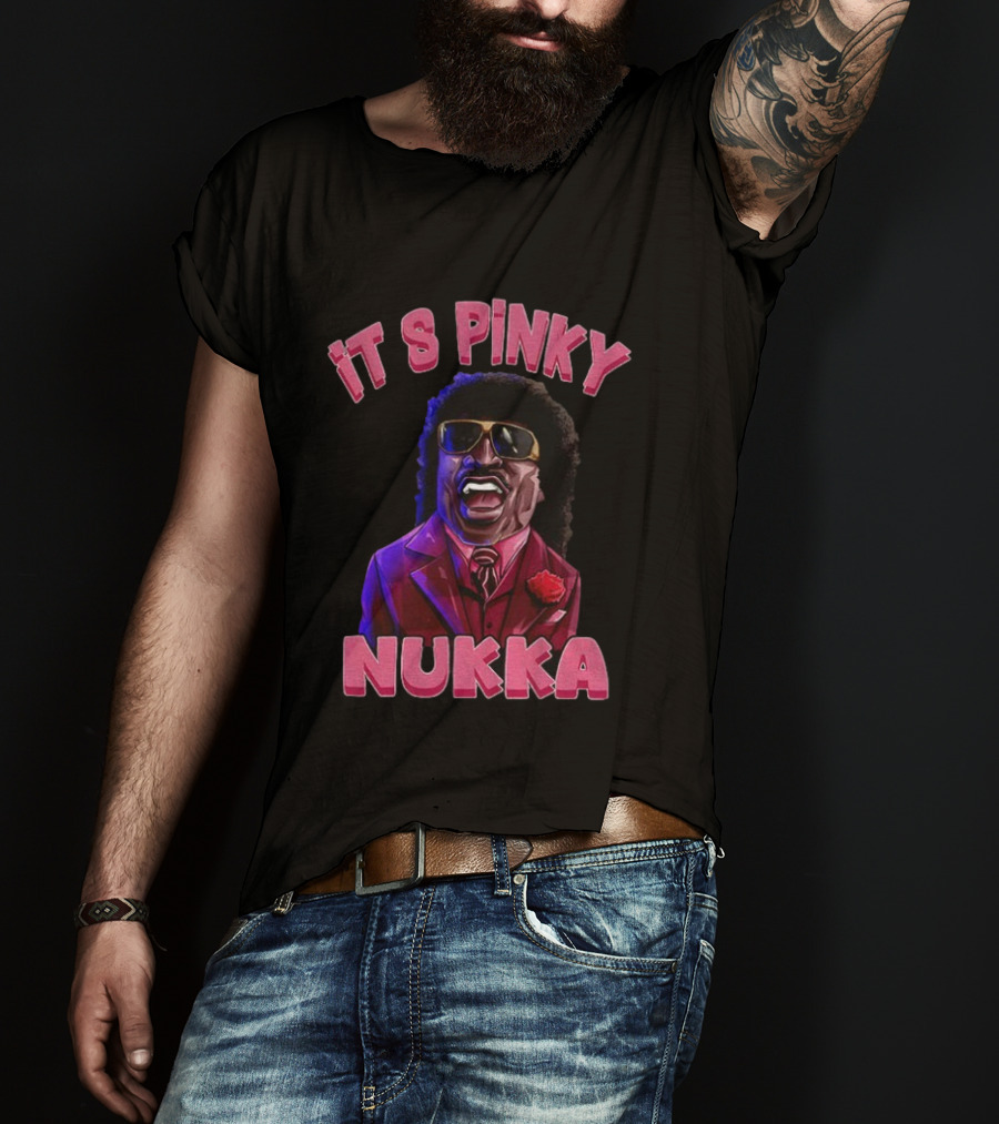 IT'S PINKY NUKKA Cartoon Vintage Style Afro Retro Suit Sunglasses T-Shirt