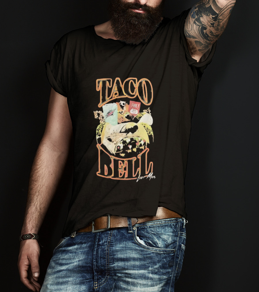 Taco Bell Live Mas 90s Burrito Mountain Dew Combo T-Shirt