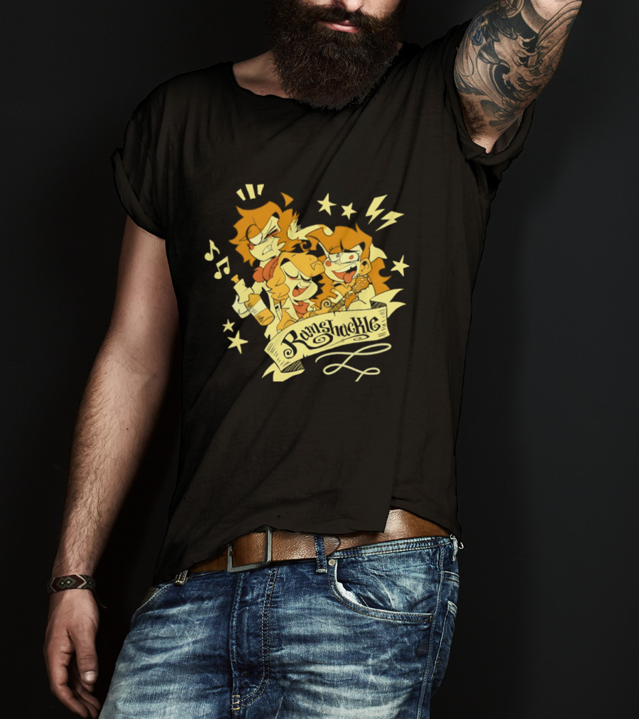 Ramshackle The Animated Pilot Stars Music Lightning Cartoon T-Shirt