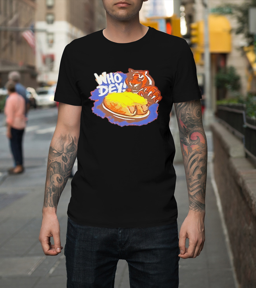Who Dey Cincinnati Bengals Tiger Skyline Chili T-Shirt