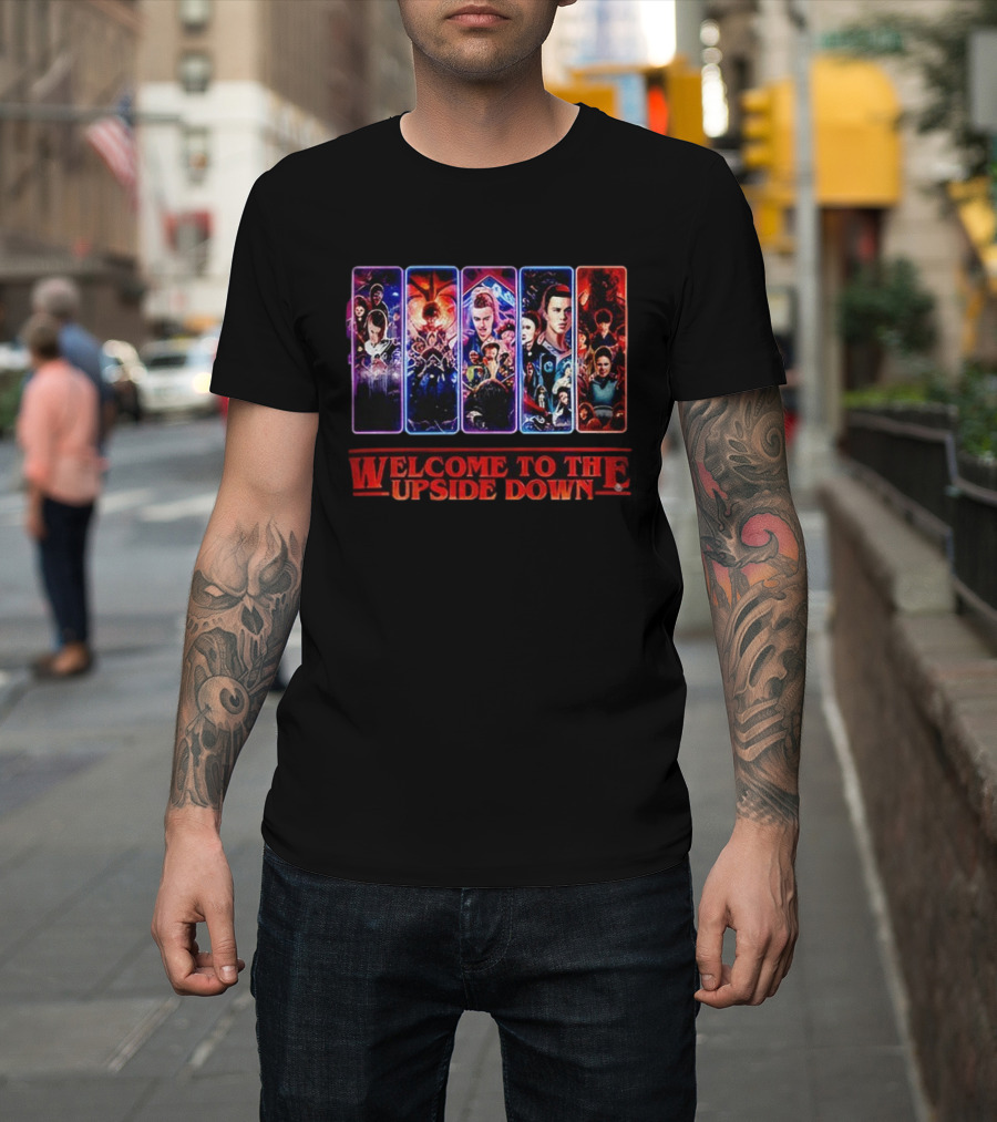 Welcome To The Upside Down Stranger Things Vintage Cards Collection T-Shirt