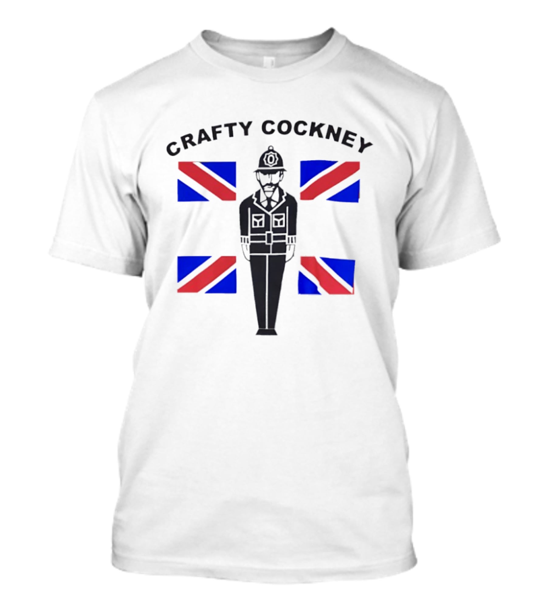 Crafty Cockney Union Jack British Policeman T-Shirt