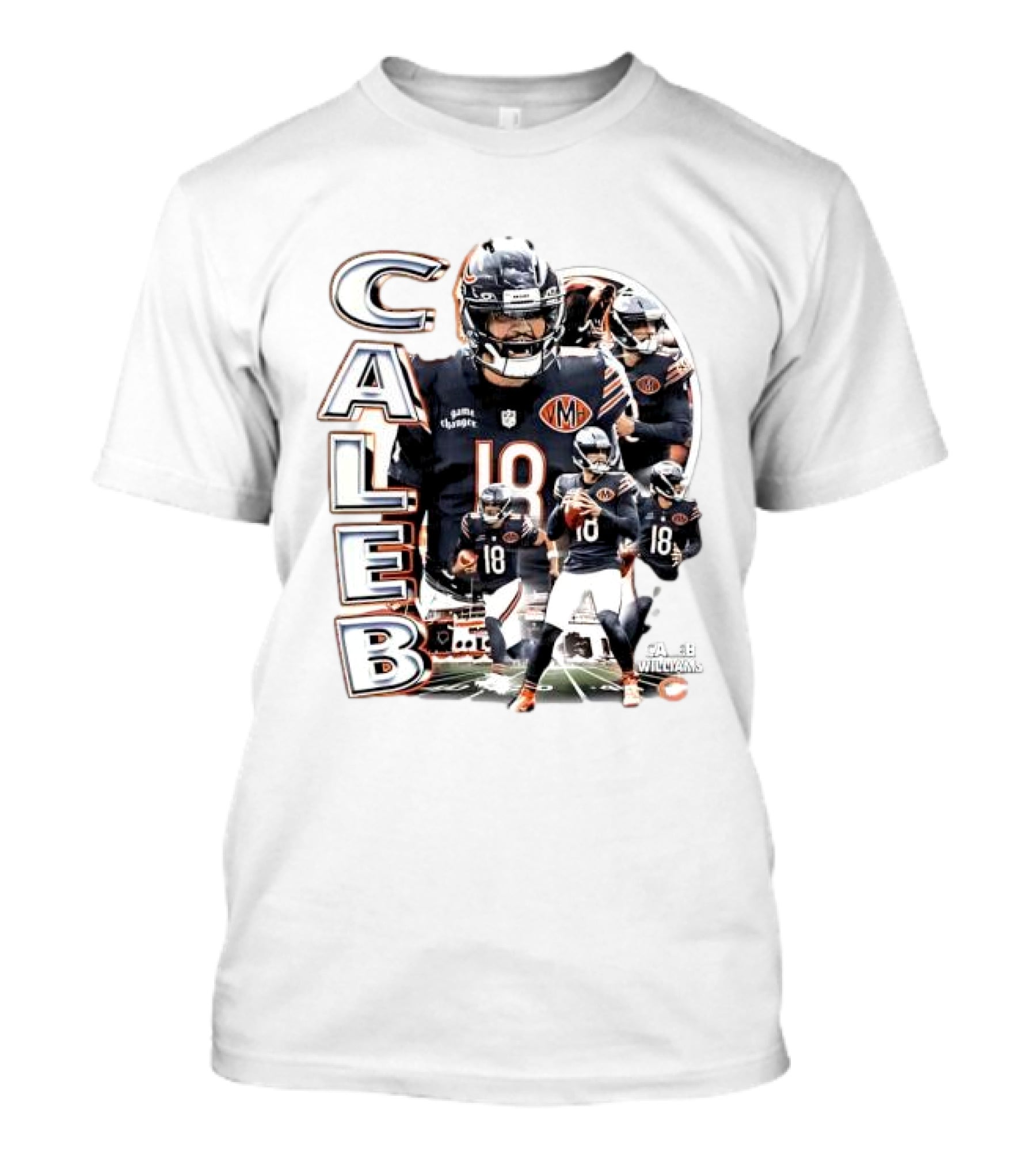 Chicago Bears Caleb Williams Player Number 18 Football T-Shirt