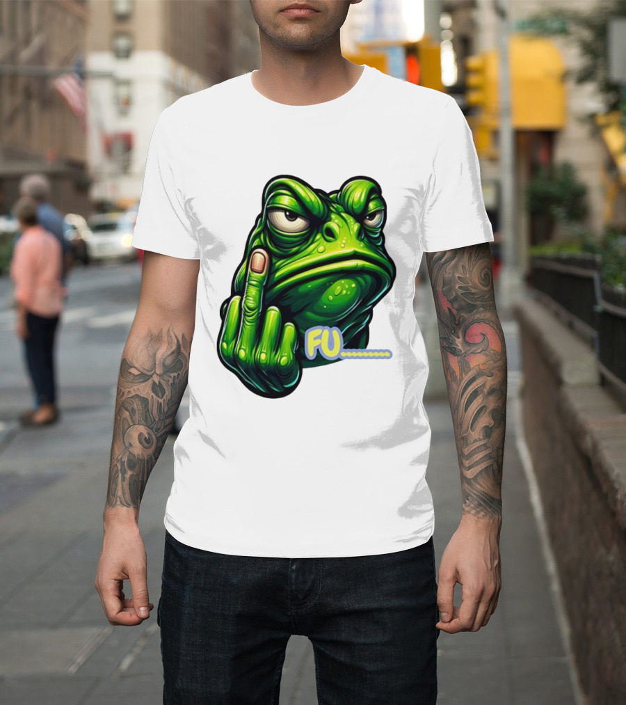 FU Frog Meme Gesture T-Shirt