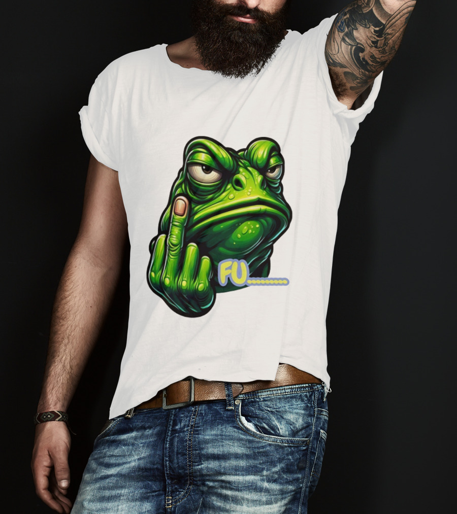 FU Frog Meme Gesture T-Shirt