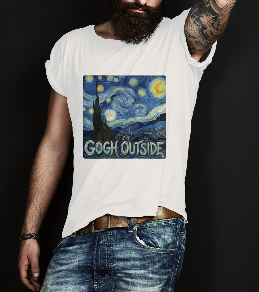 Gogh Outside Starry Night Van Gogh T-Shirt