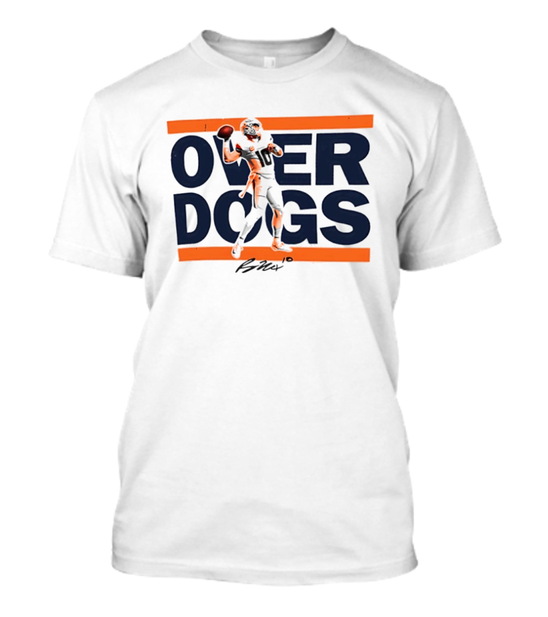 Over Dogs Bo Nix Denver Broncos Football Signature Bold T-Shirt