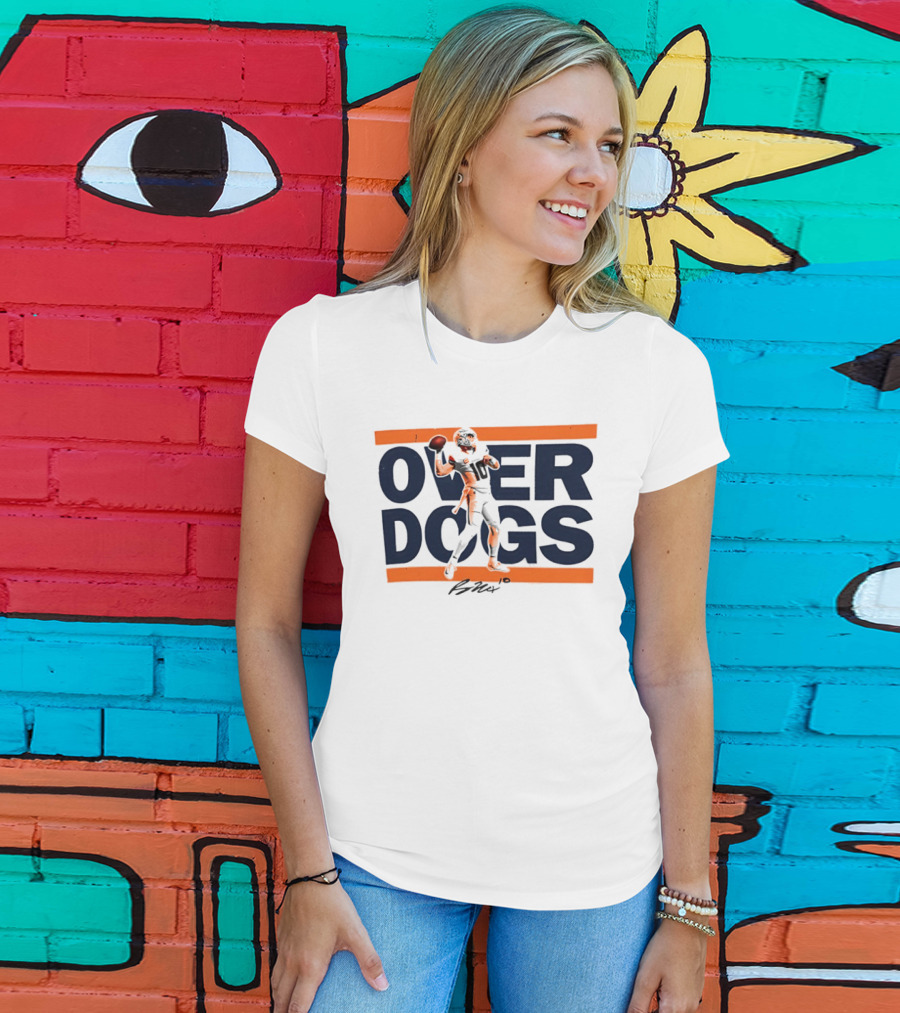 Over Dogs Bo Nix Denver Broncos Football Signature Bold T-Shirt