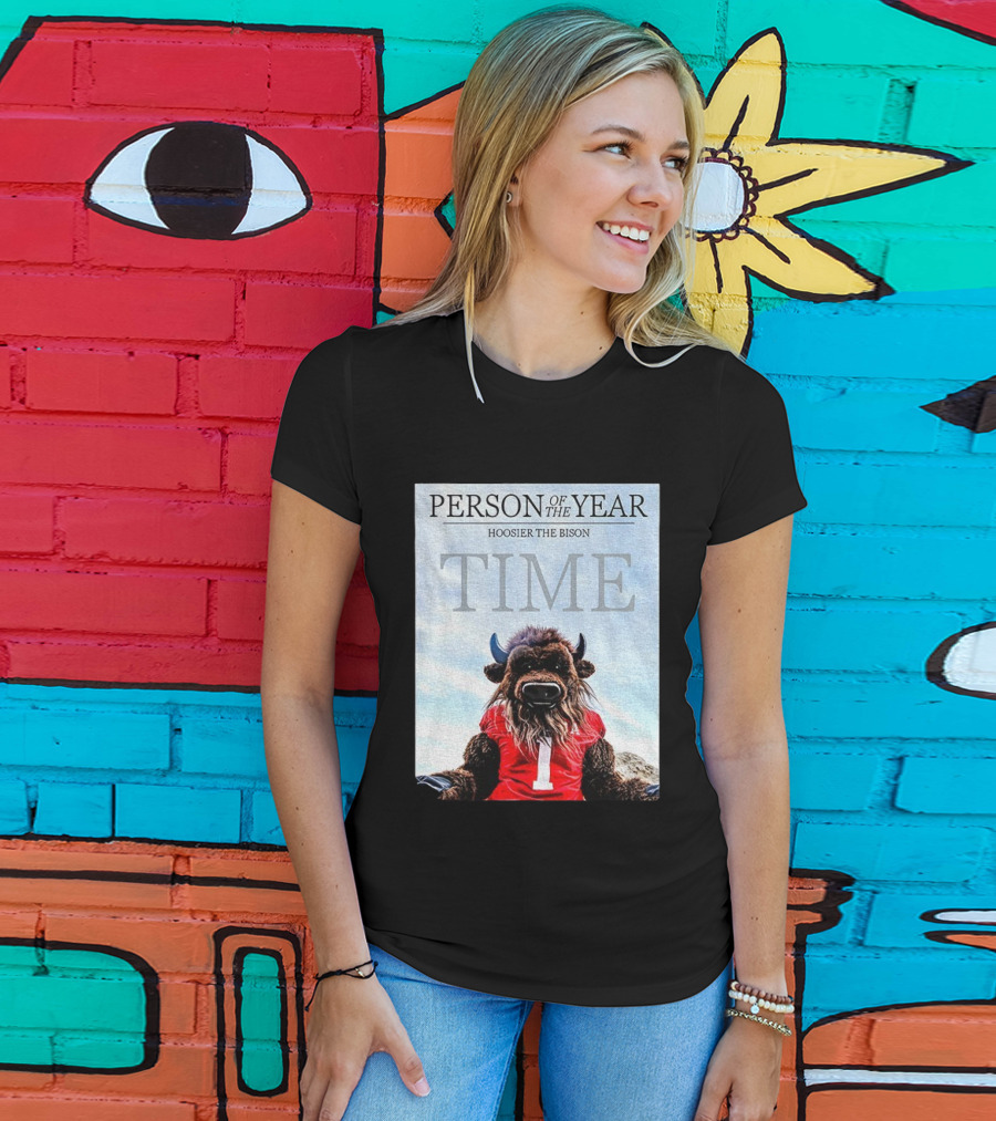 Indiana Hoosiers Football Hoosier The Bison Person Of The Year TIME T-Shirt