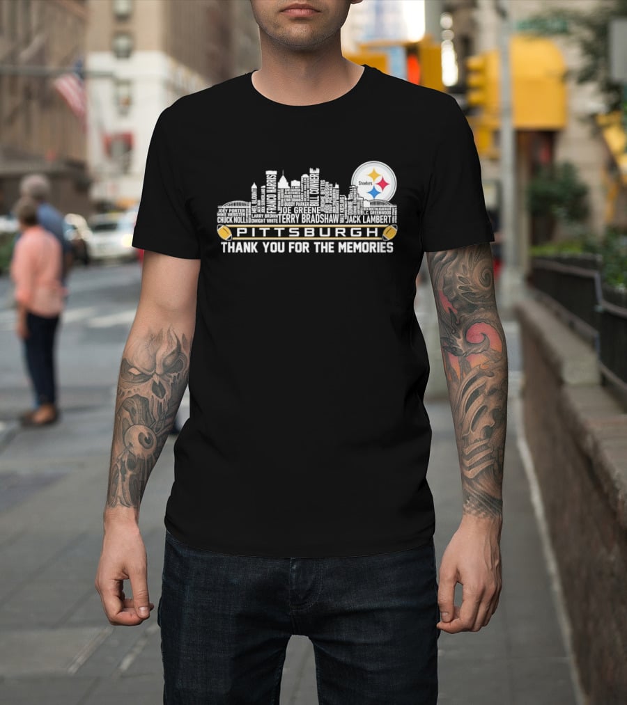 Pittsburgh Steelers Thank You For The Memories Legends City Skyline T-Shirt