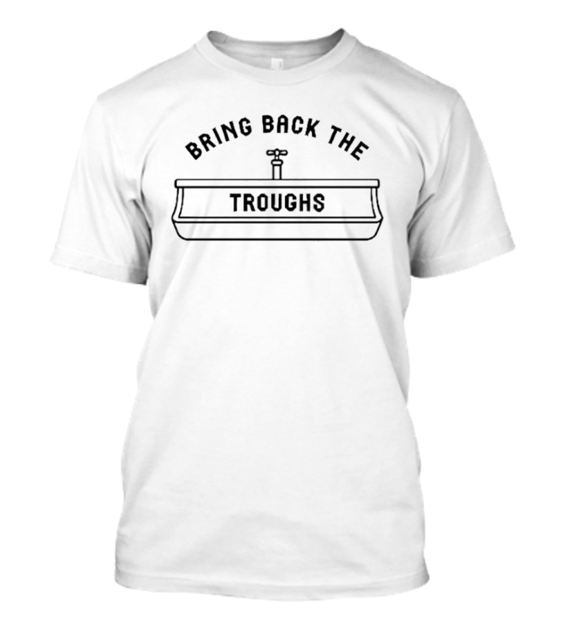 Bring Back The Troughs Retro Pipe Text Nostalgia T-Shirt