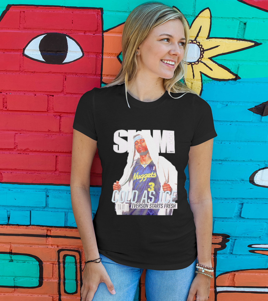 Slam Allen Iverson Cold As Ice Nuggets 3 Iverson Starts Fresh T-Shirt