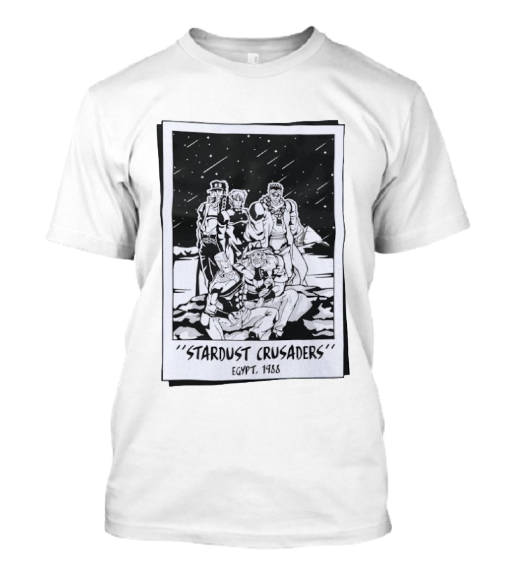 Stardust Crusaders Egypt 1988 Characters Group Scene T-Shirt