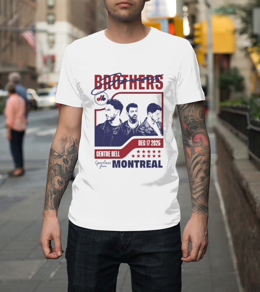 Jonas Brothers Montreal 2025 Centre Bell December 7 Concert Greetings T-Shirt