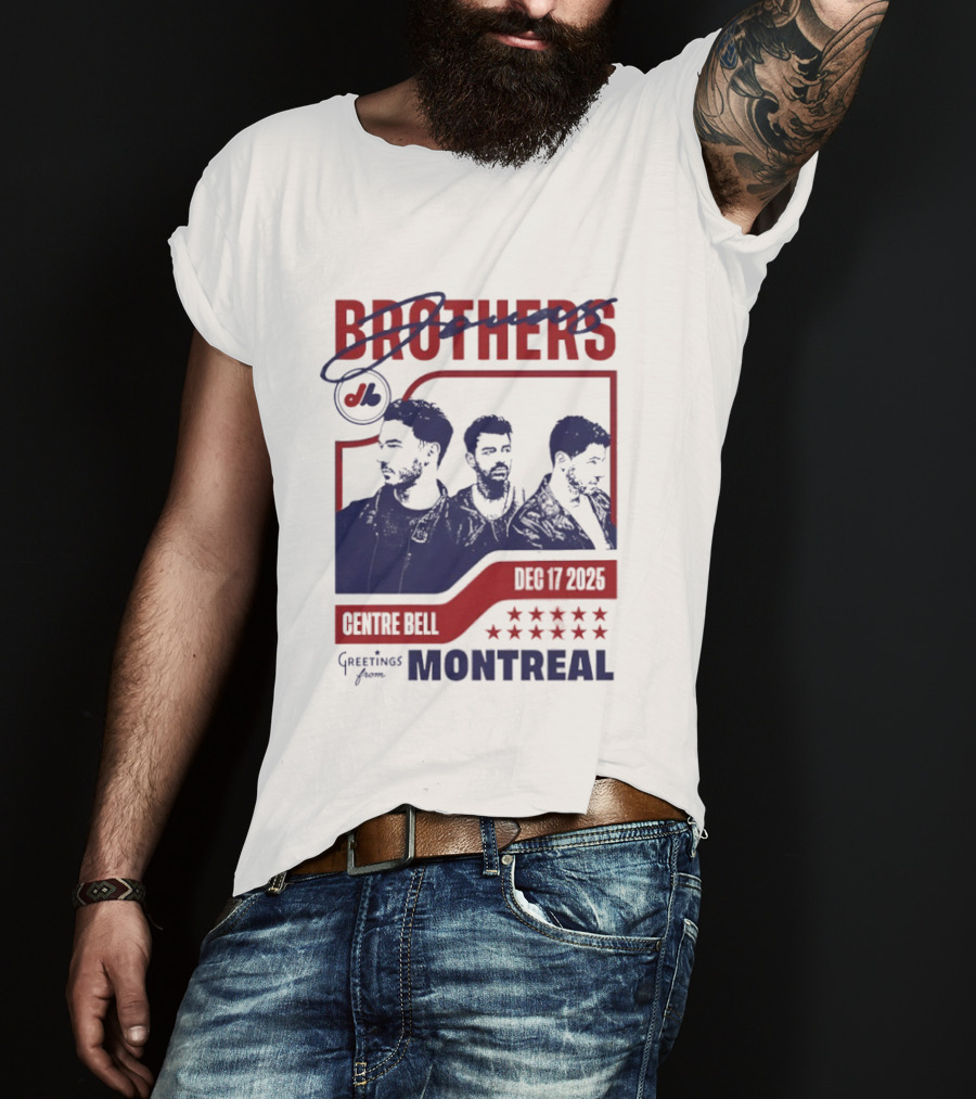 Jonas Brothers Montreal 2025 Centre Bell December 7 Concert Greetings T-Shirt