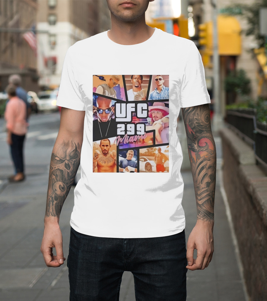 UFC 299 Miami Grand Theft Auto T-Shirt