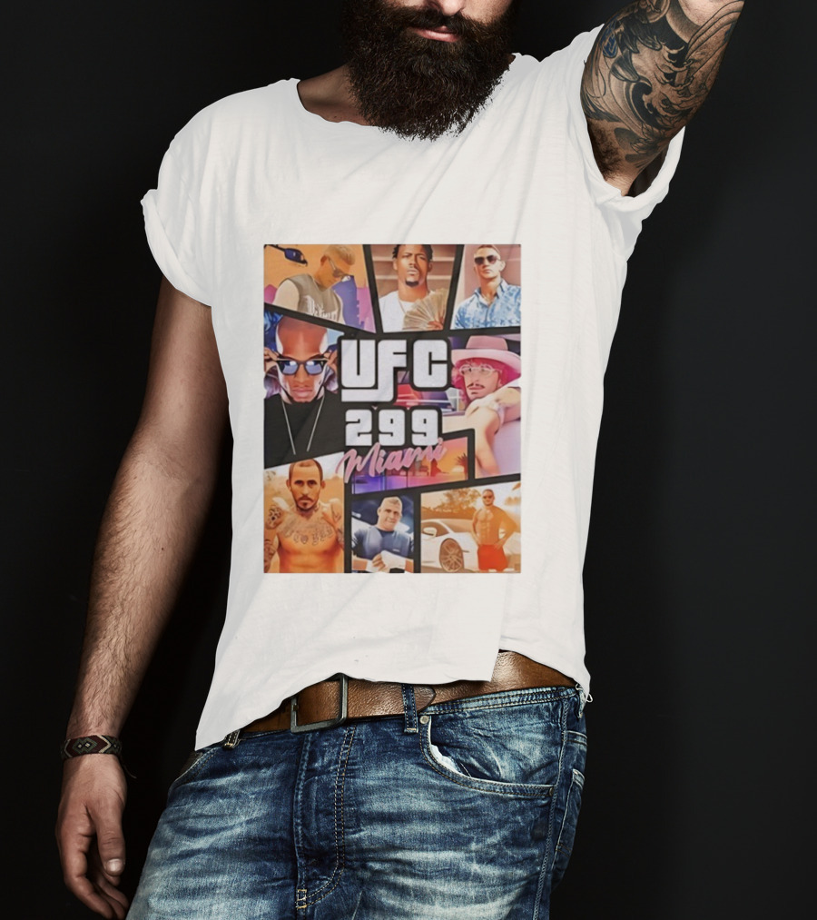 UFC 299 Miami Grand Theft Auto T-Shirt